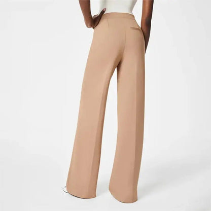 Beliza | Dames High Waist Wide Leg Broek – Stretch Broek met Wijde Pijpen