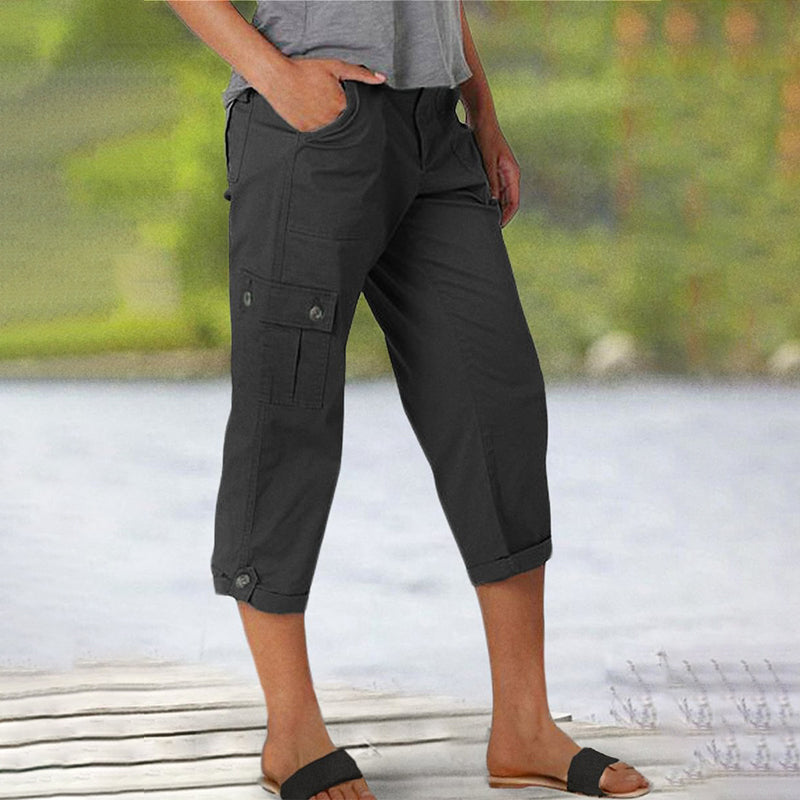 Emma | Capri Broek met Meerdere Zakken en Comfortabele Pasvorm voor Maximale Bewegingsvrijheid