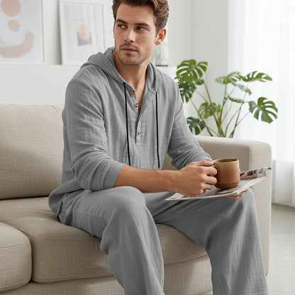 ComfortFit | Luxe 2-Delige Hoodie & Broek Set voor Heren