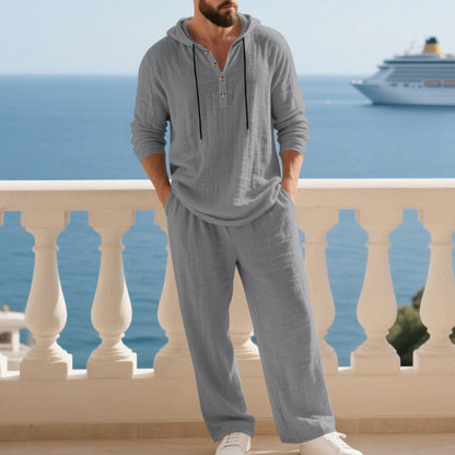ComfortFit | Luxe 2-Delige Hoodie & Broek Set voor Heren