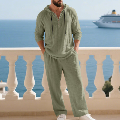 ComfortFit | Luxe 2-Delige Hoodie & Broek Set voor Heren