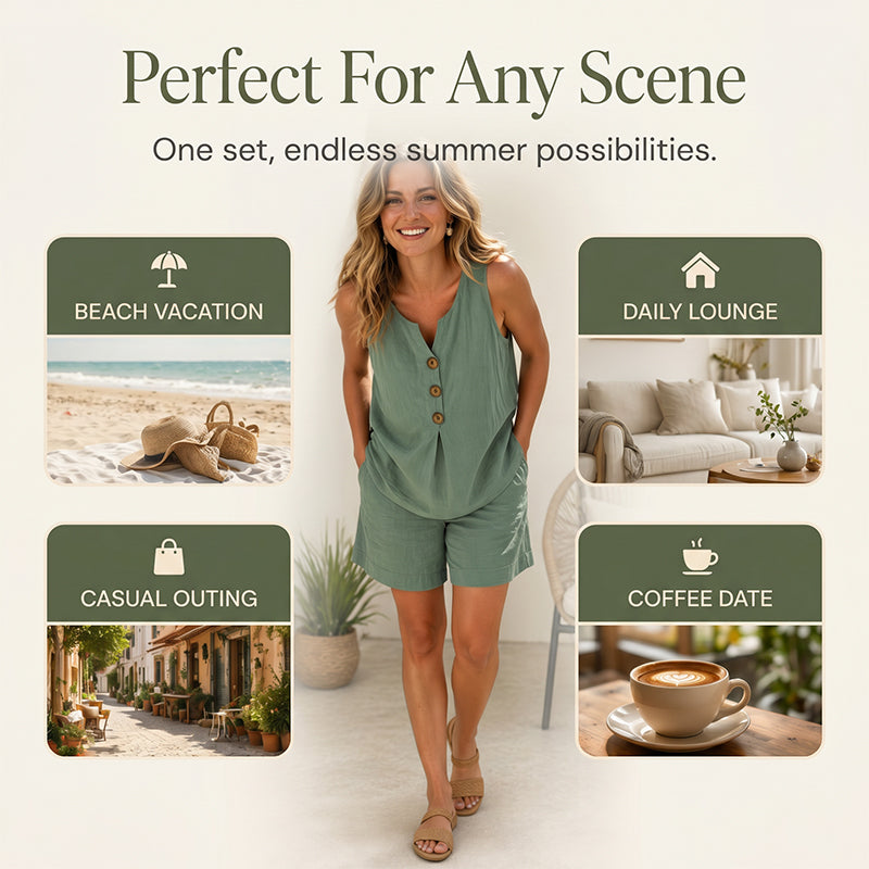 👚LAST DAY 60% OFF✨ 2-piece set – loose top & comfortable trousers – soft fabric, elastic waistband & versatile combination options – can be worn separately or together
