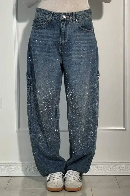 Orion | Sparkle Wide-Leg Jeans voor een Galactische Look