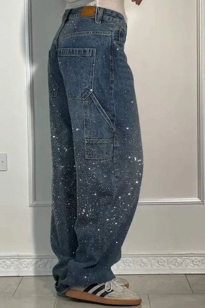 Orion | Sparkle Wide-Leg Jeans voor een Galactische Look