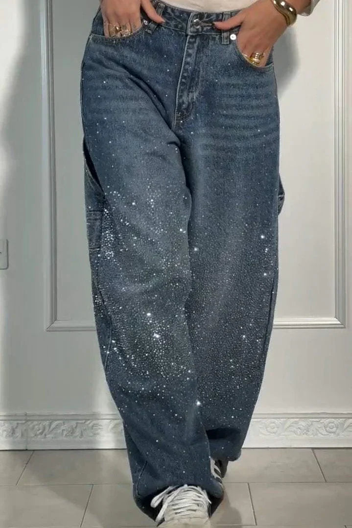 Orion | Sparkle Wide-Leg Jeans voor een Galactische Look